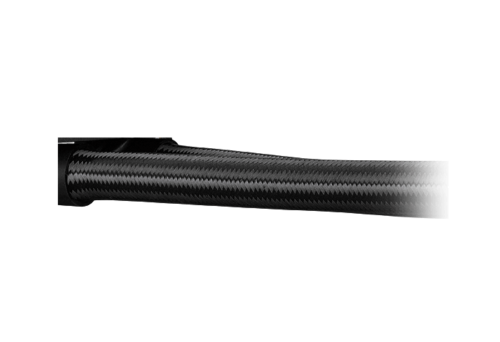 Zijaanzicht foto van 450 mm duurzame slangen.
